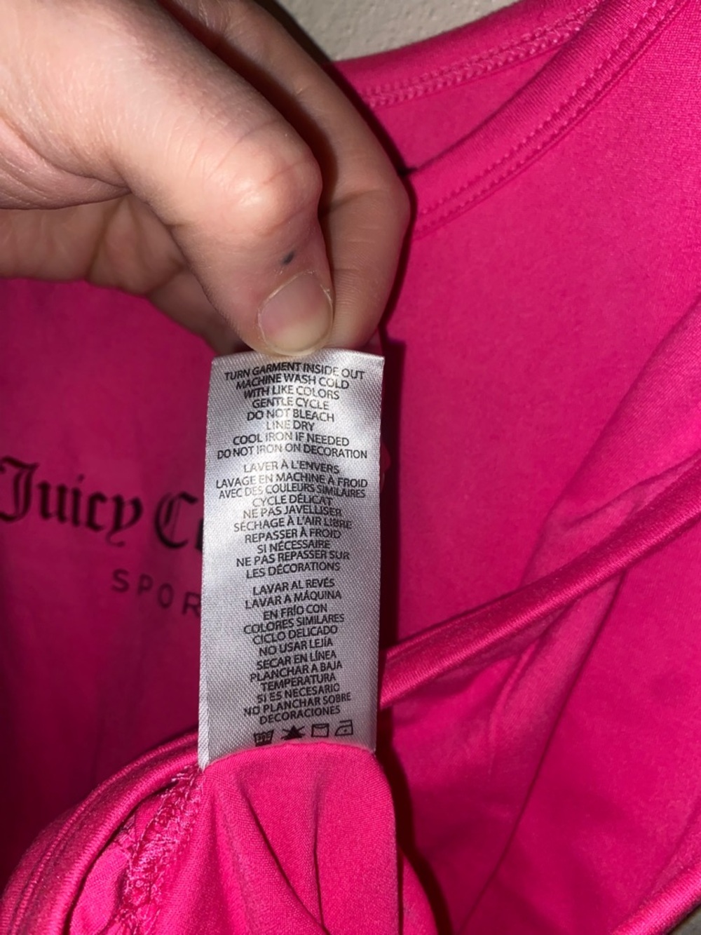 Juicy Couture Bright Pink Tie-Front Sport Tank - Picture 5 of 9